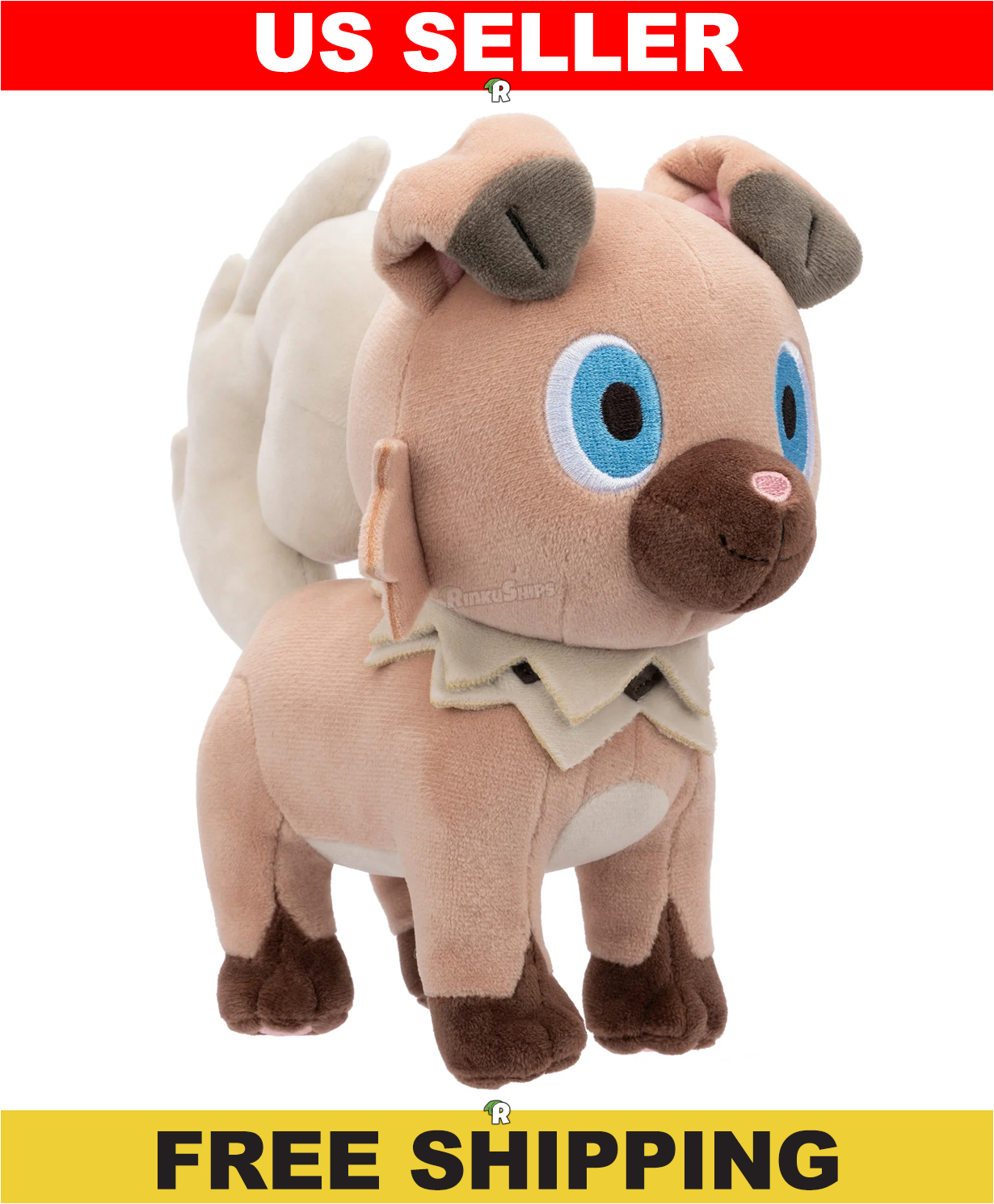 Rockruff 8" Pokémon Jazwares Licensed Plush