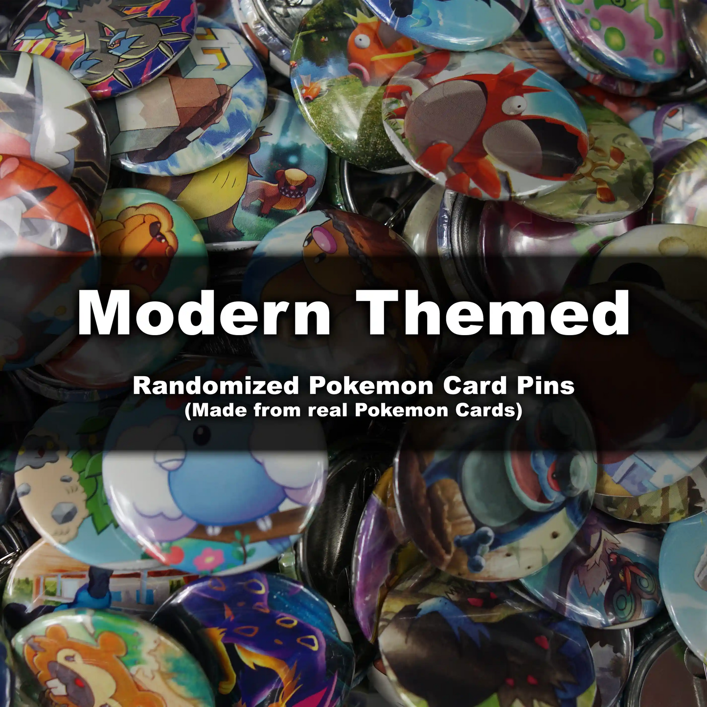 Pokemon Button Pin Mystery Pack - Modern Theme - Handmade from Authentic Cards