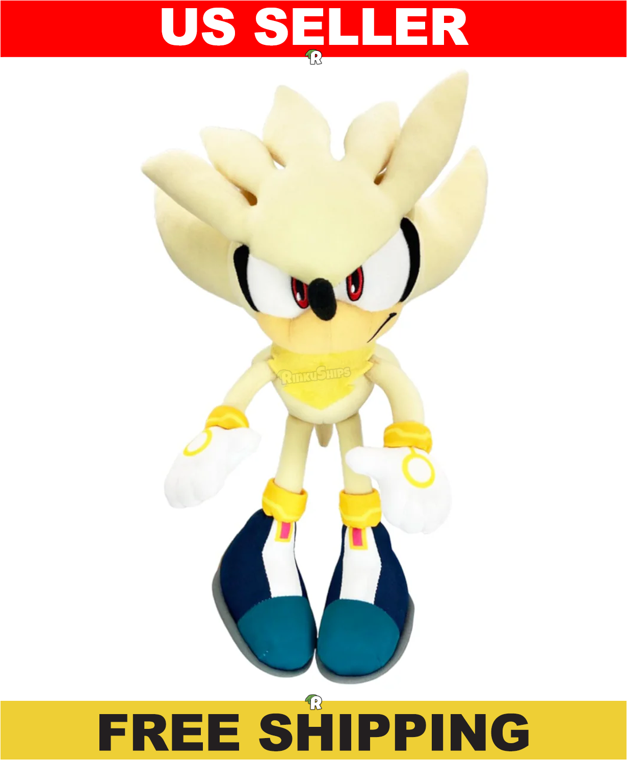 Super Silver 10" Sega Great Eastern Entertainment Licensed Plush