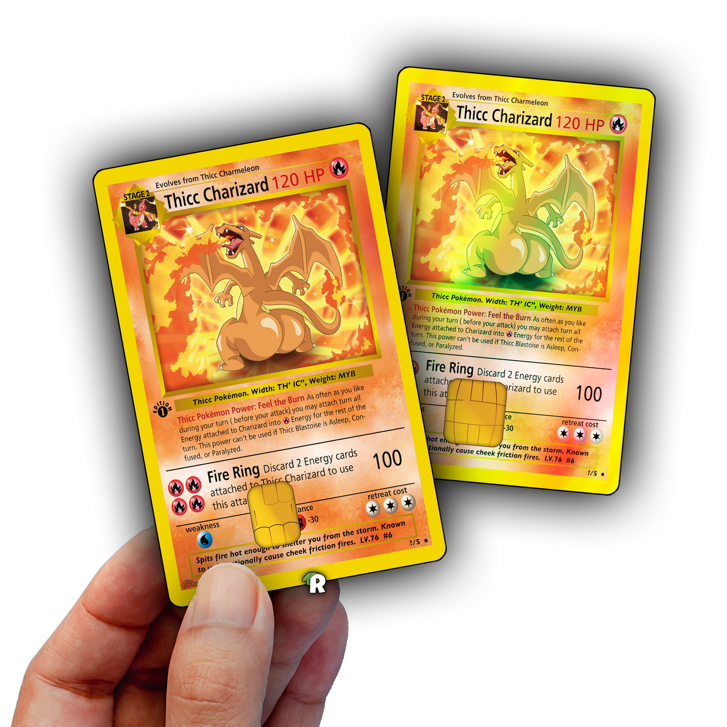Thicc Charizard Meme Credit Card Skin