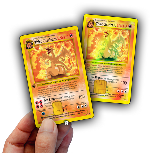 Thicc Charizard Meme Credit Card Skin