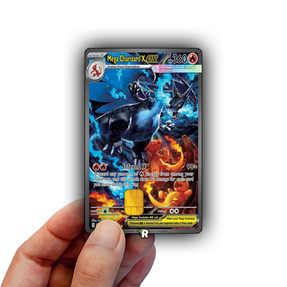Mega Charizard X Credit Card Skin