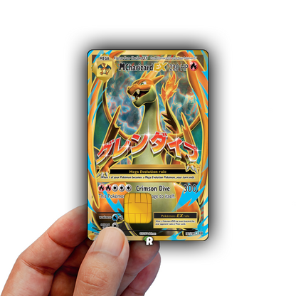 Mega Charizard Y Text Credit Card Skin