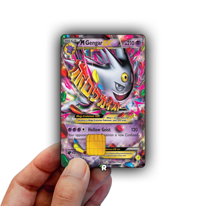 Shiny Mega Gengar Text Credit Card Skin