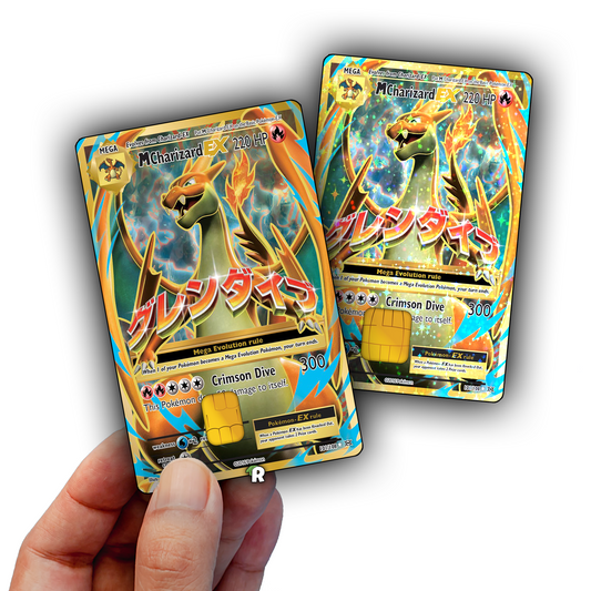 Mega Charizard Y Text Credit Card Skin