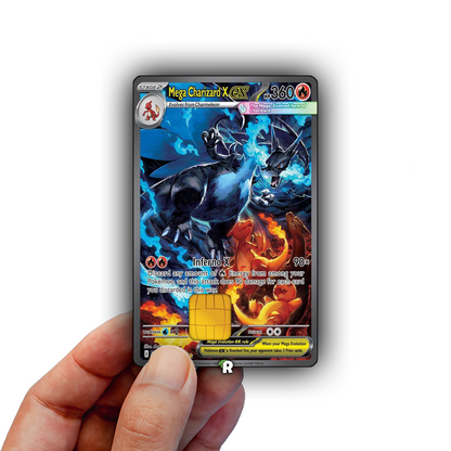 Mega Charizard X Credit Card Skin