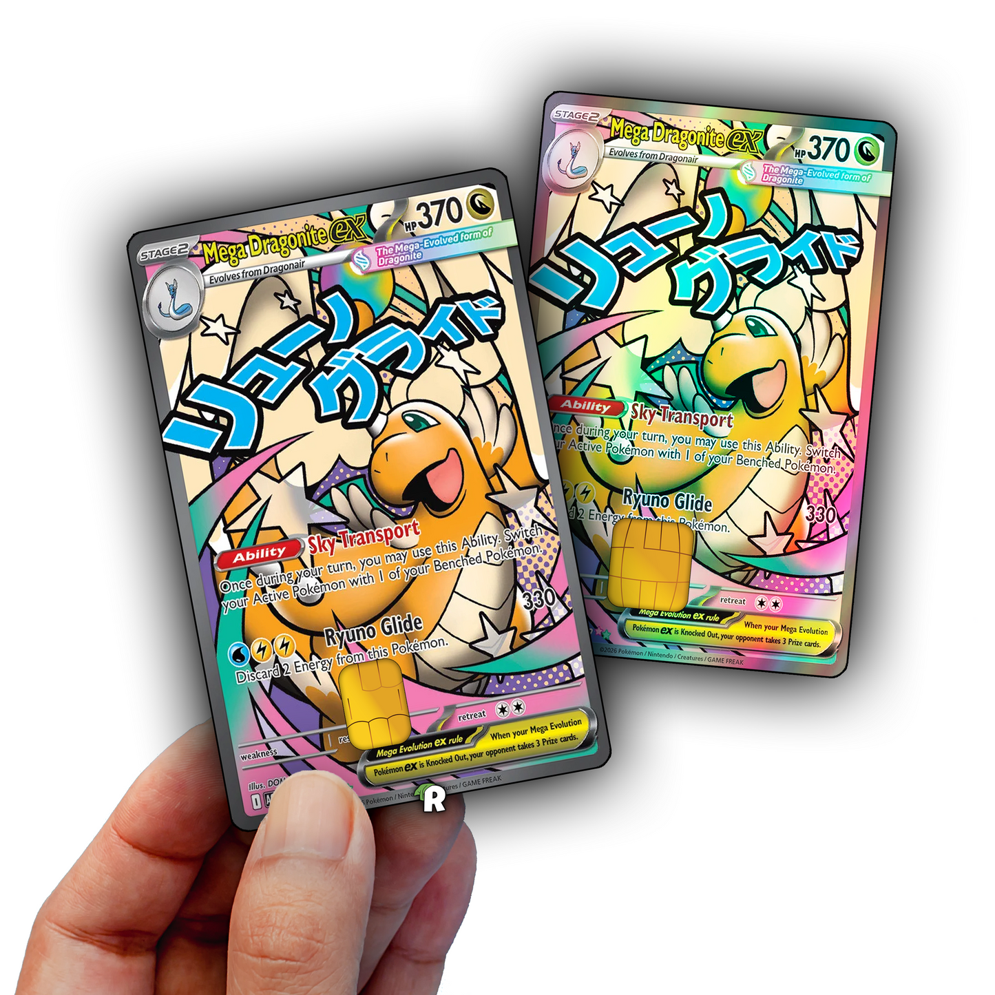 Mega Dragonite Text Credit Card Skin