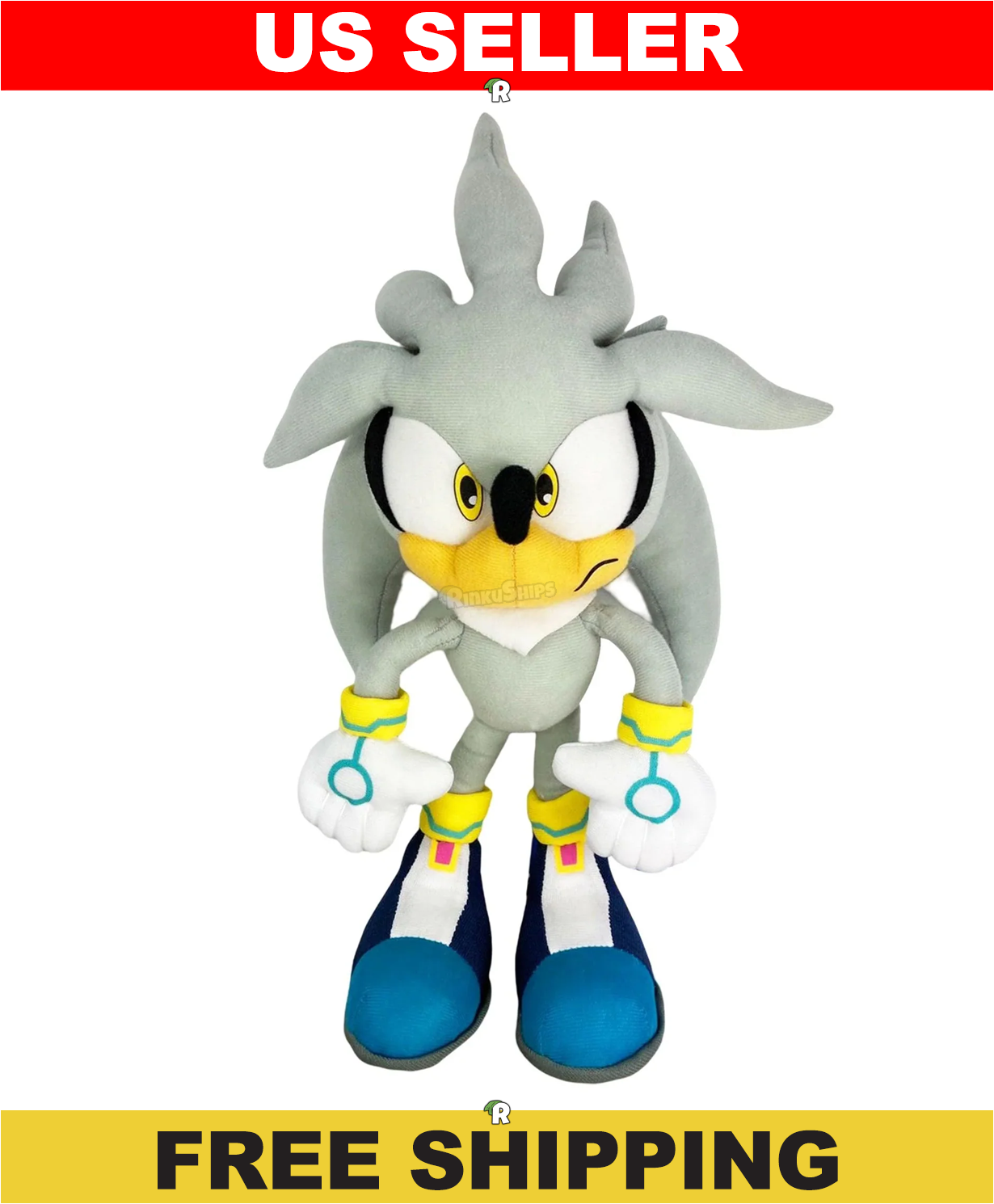 Silver 13" Sega Great Eastern Entertainment Licensed Plush