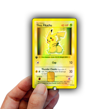 Thicc Pikachu Meme Credit Card Skin
