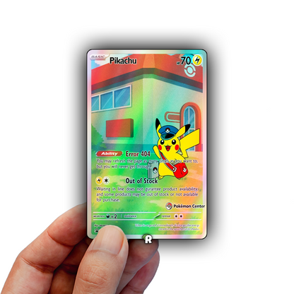 Pikachu Error 404 Meme Credit Card Skin