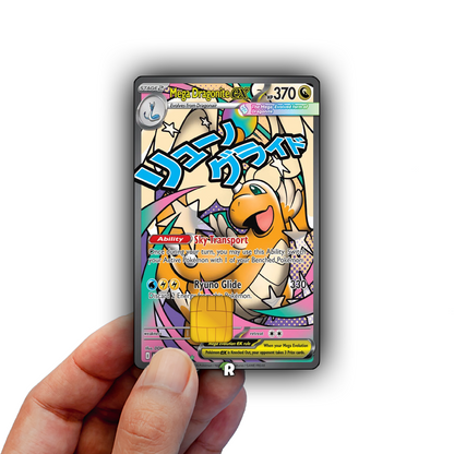 Mega Dragonite Text Credit Card Skin