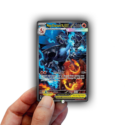 Mega Charizard X Credit Card Skin