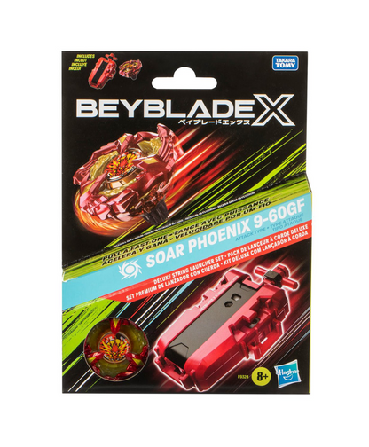 Beyblade X Soar Phoenix 9-60GF (Phoenix Wing) Deluxe String Launcher