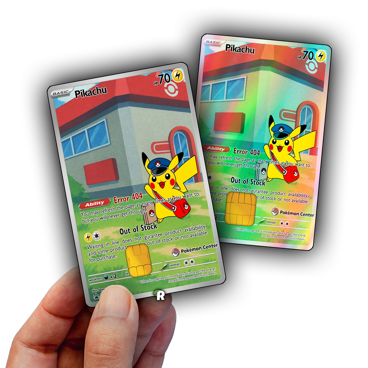 Pikachu Error 404 Meme Credit Card Skin