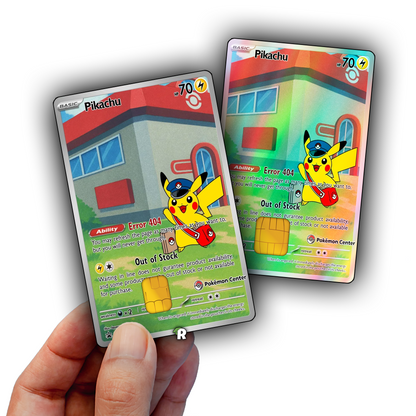 Pikachu Error 404 Meme Credit Card Skin