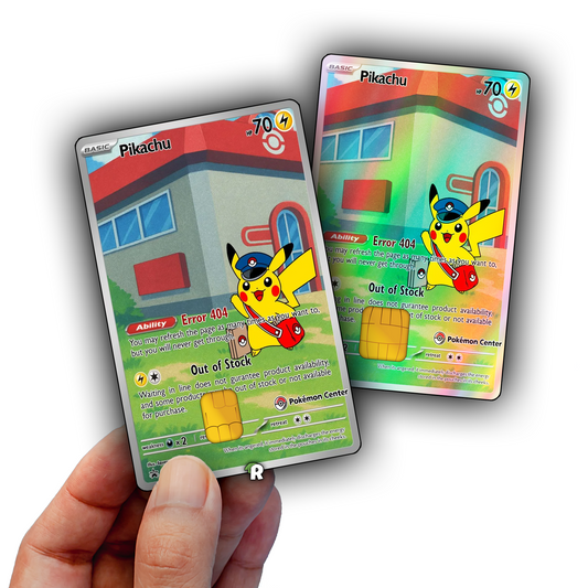 Pikachu Error 404 Meme Credit Card Skin
