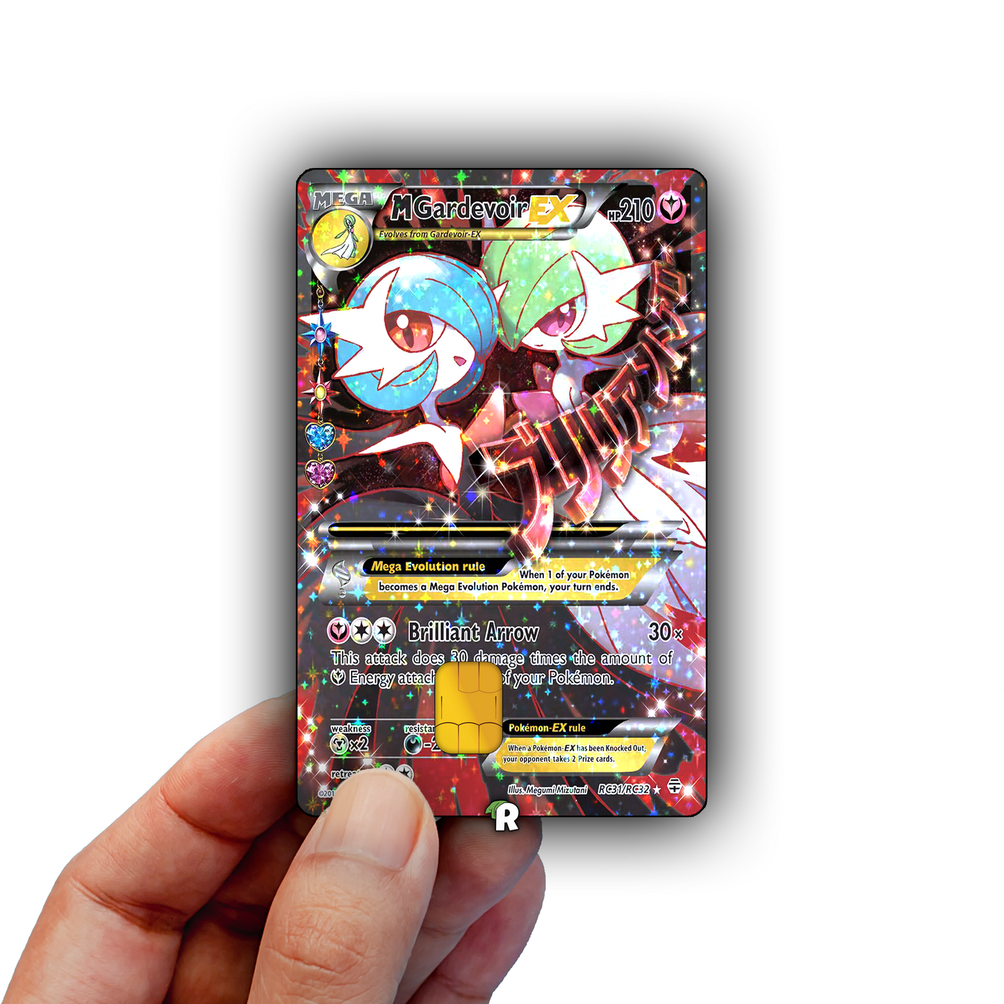 Mega Gardevoir Text Credit Card Skin