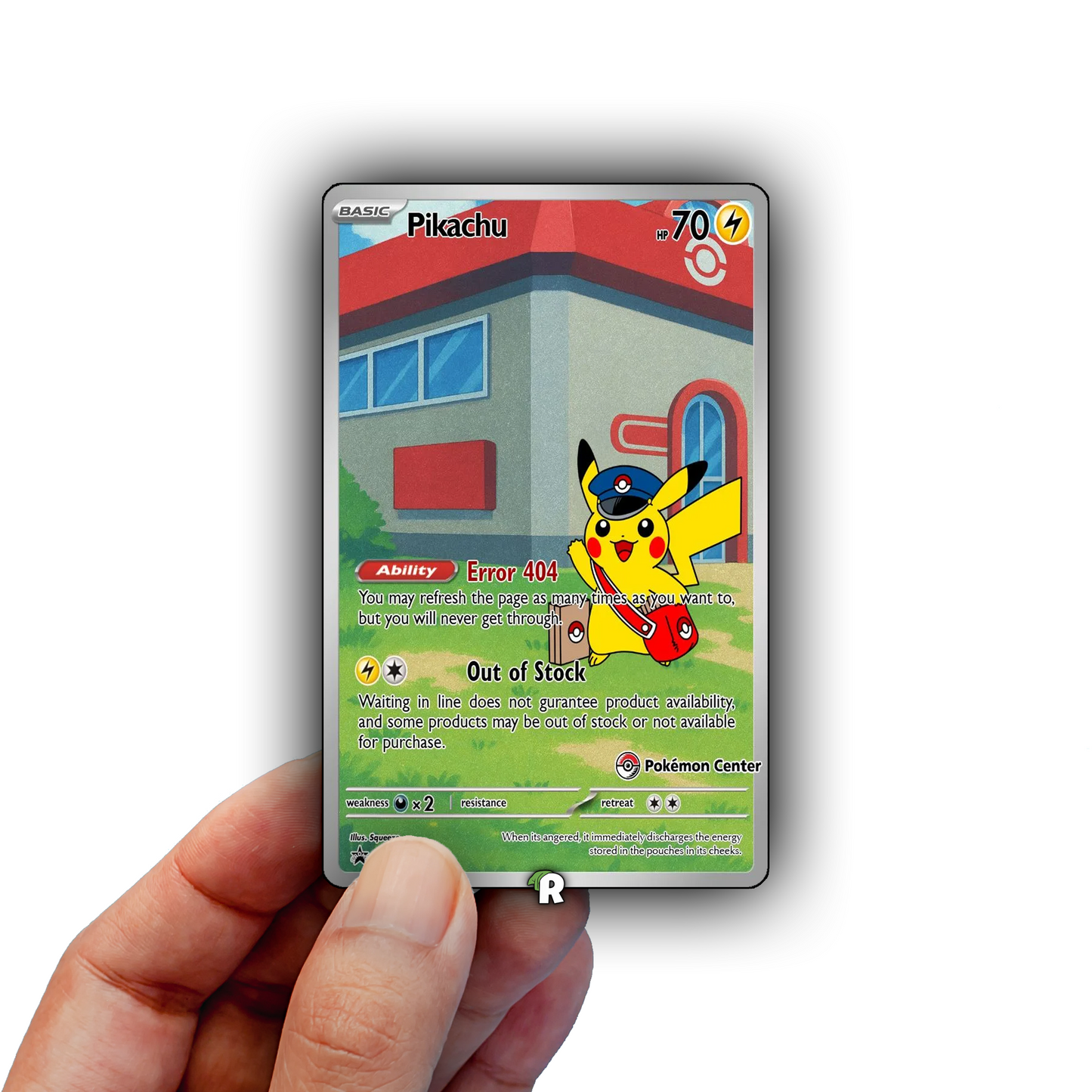 Pikachu Error 404 Meme Credit Card Skin