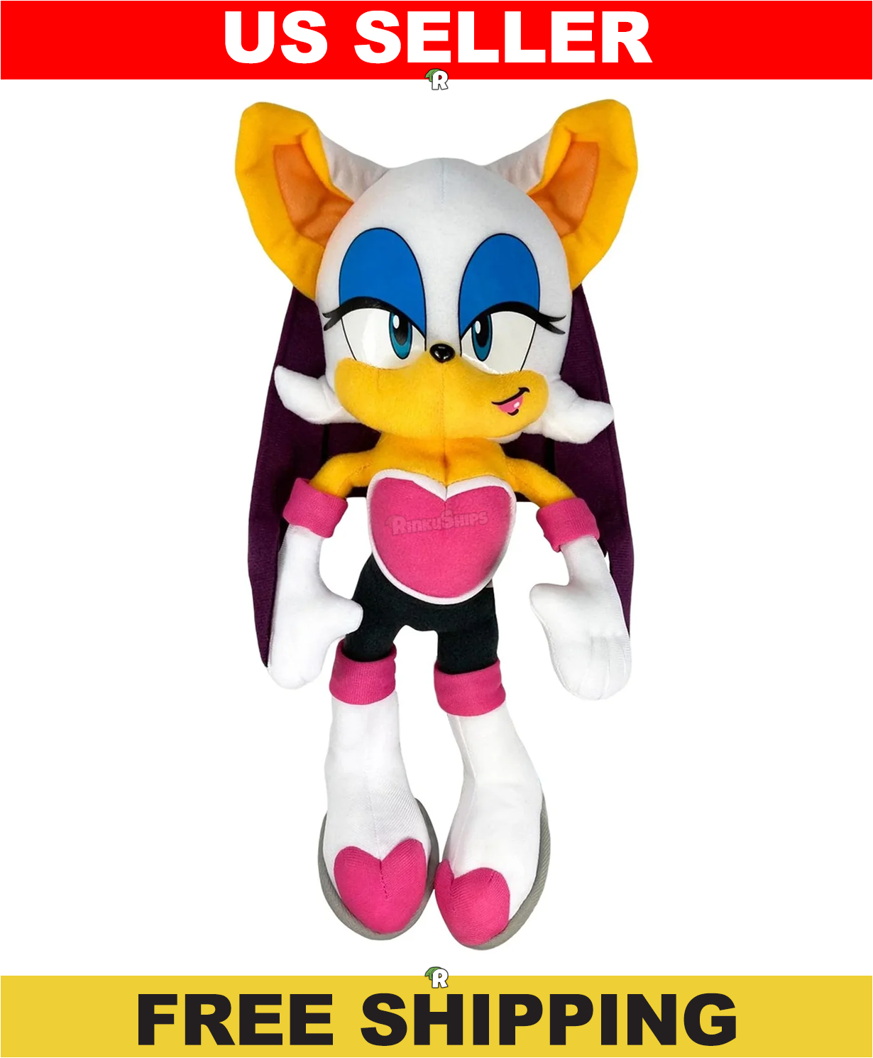 Rouge 8.5" Sega Great Eastern Entertainment Licensed Plush