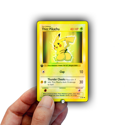 Thicc Pikachu Meme Credit Card Skin