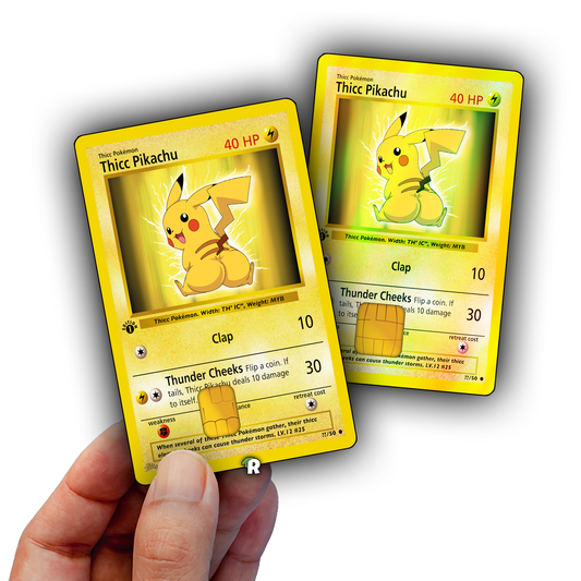 Thicc Pikachu Meme Credit Card Skin