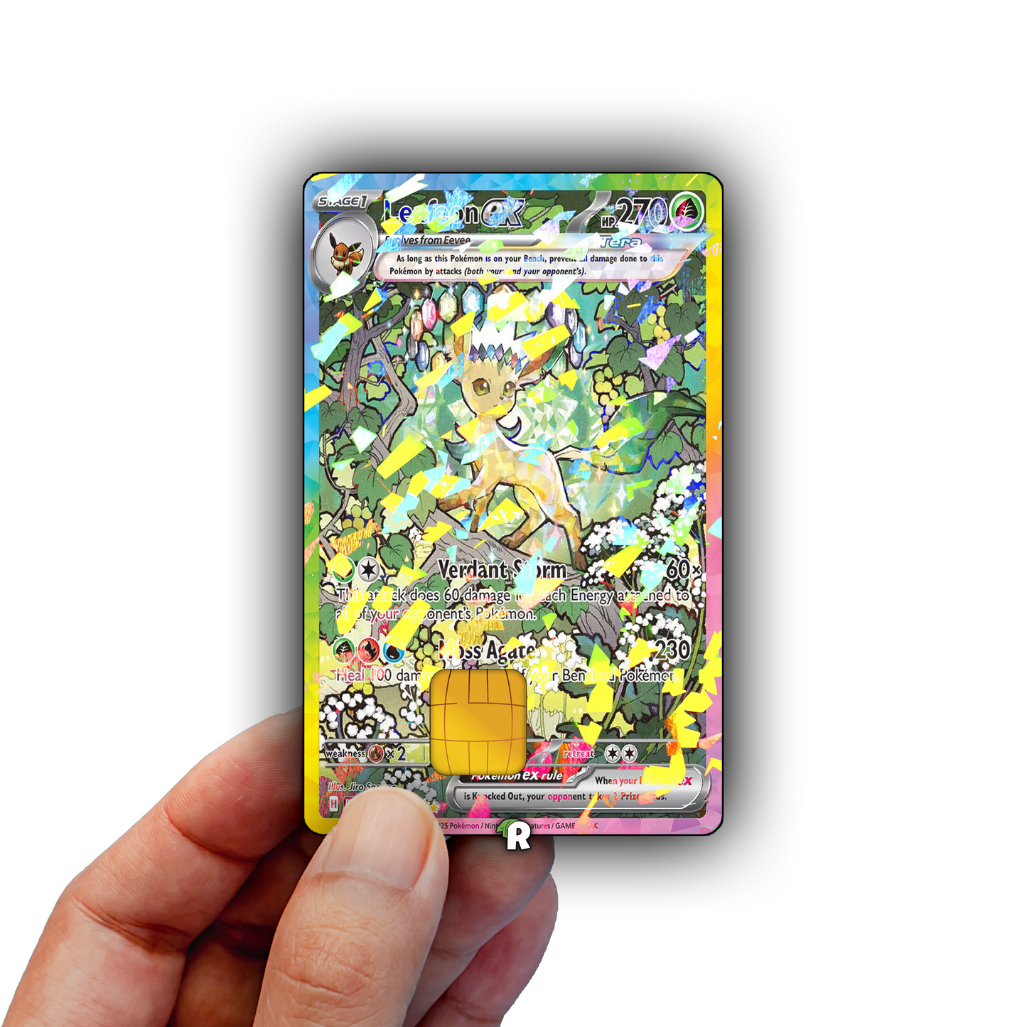 Terastal Leafeon Credit Card Skin