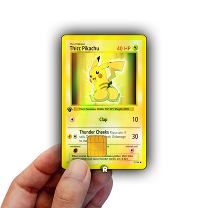 Thicc Pikachu Meme Credit Card Skin