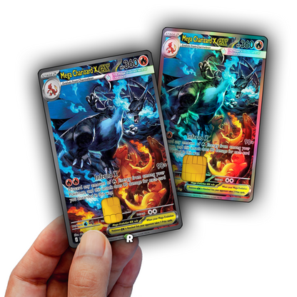 Mega Charizard X Credit Card Skin