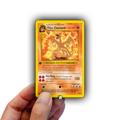 Thicc Charizard Meme Credit Card Skin