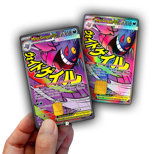 Mega Gengar Text Credit Card Skin