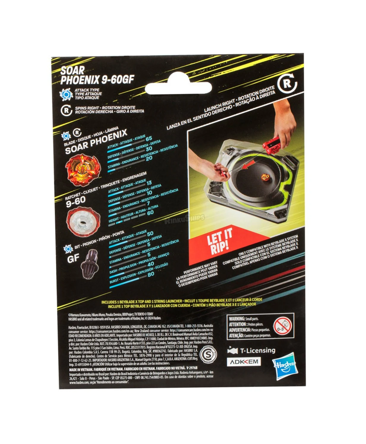 Beyblade X Soar Phoenix 9-60GF (Phoenix Wing) Deluxe String Launcher