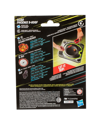 Beyblade X Soar Phoenix 9-60GF (Phoenix Wing) Deluxe String Launcher