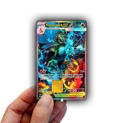 Mega Charizard X Credit Card Skin