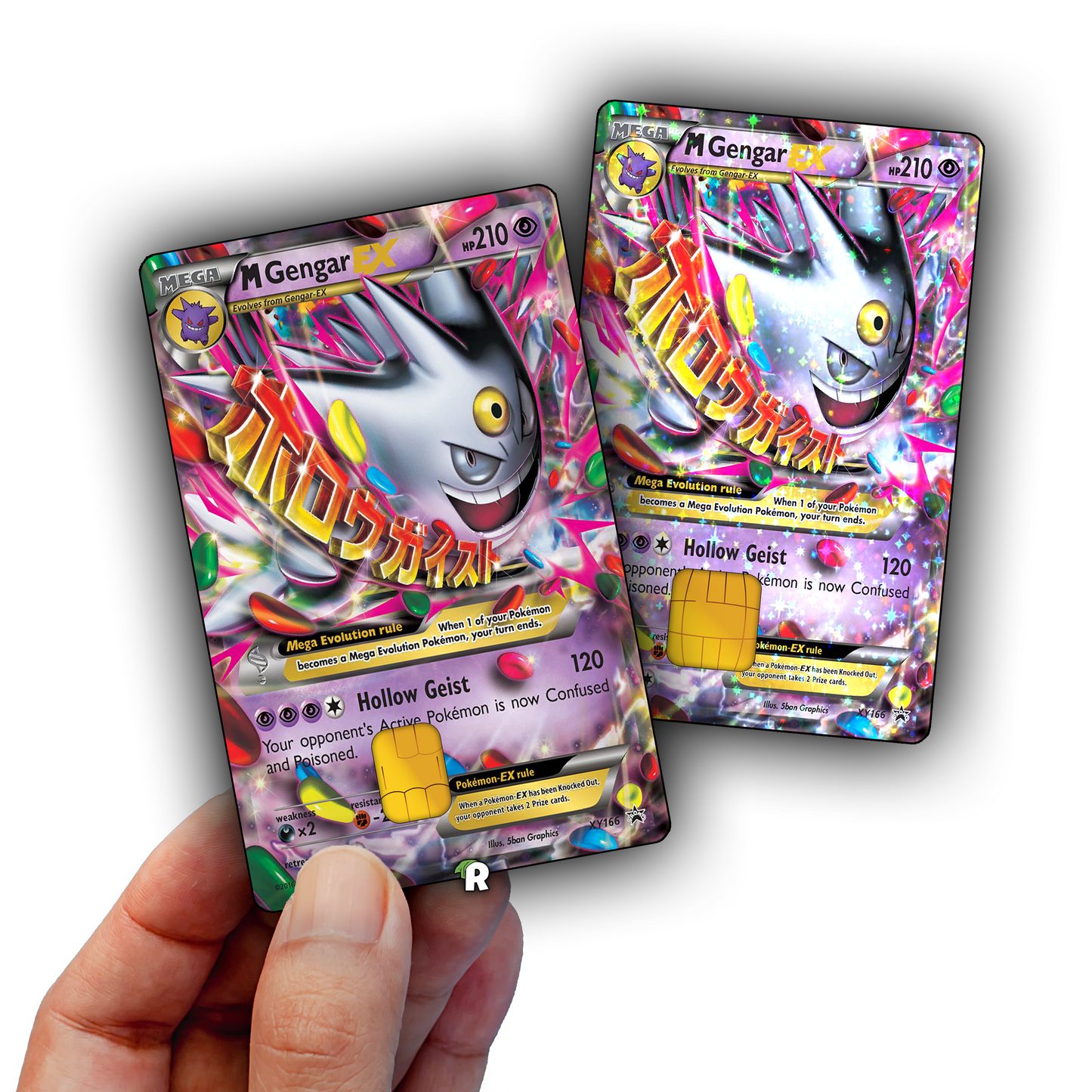 Shiny Mega Gengar Text Credit Card Skin