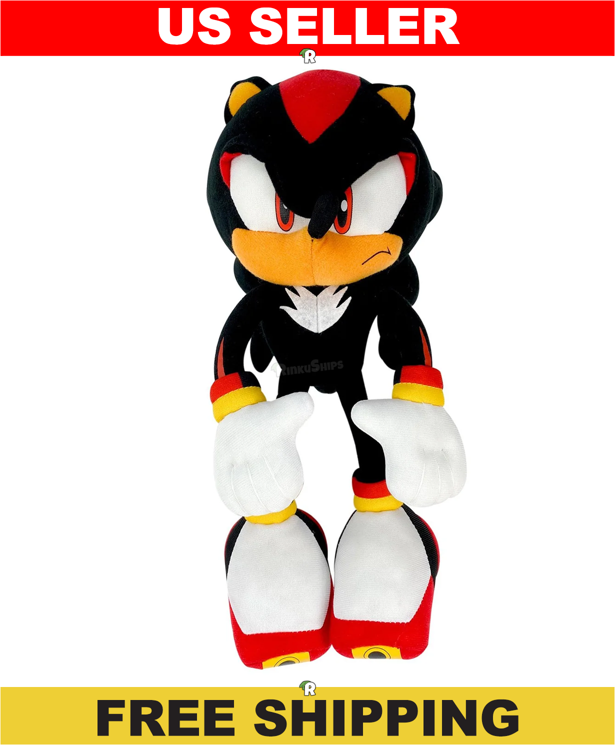 Shadow 12" Sega Great Eastern Entertainment Licensed Plush