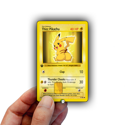 Thicc Pikachu Meme Credit Card Skin