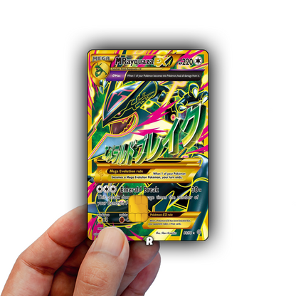 Shiny Mega Rayquaza Text Credit Card Skin
