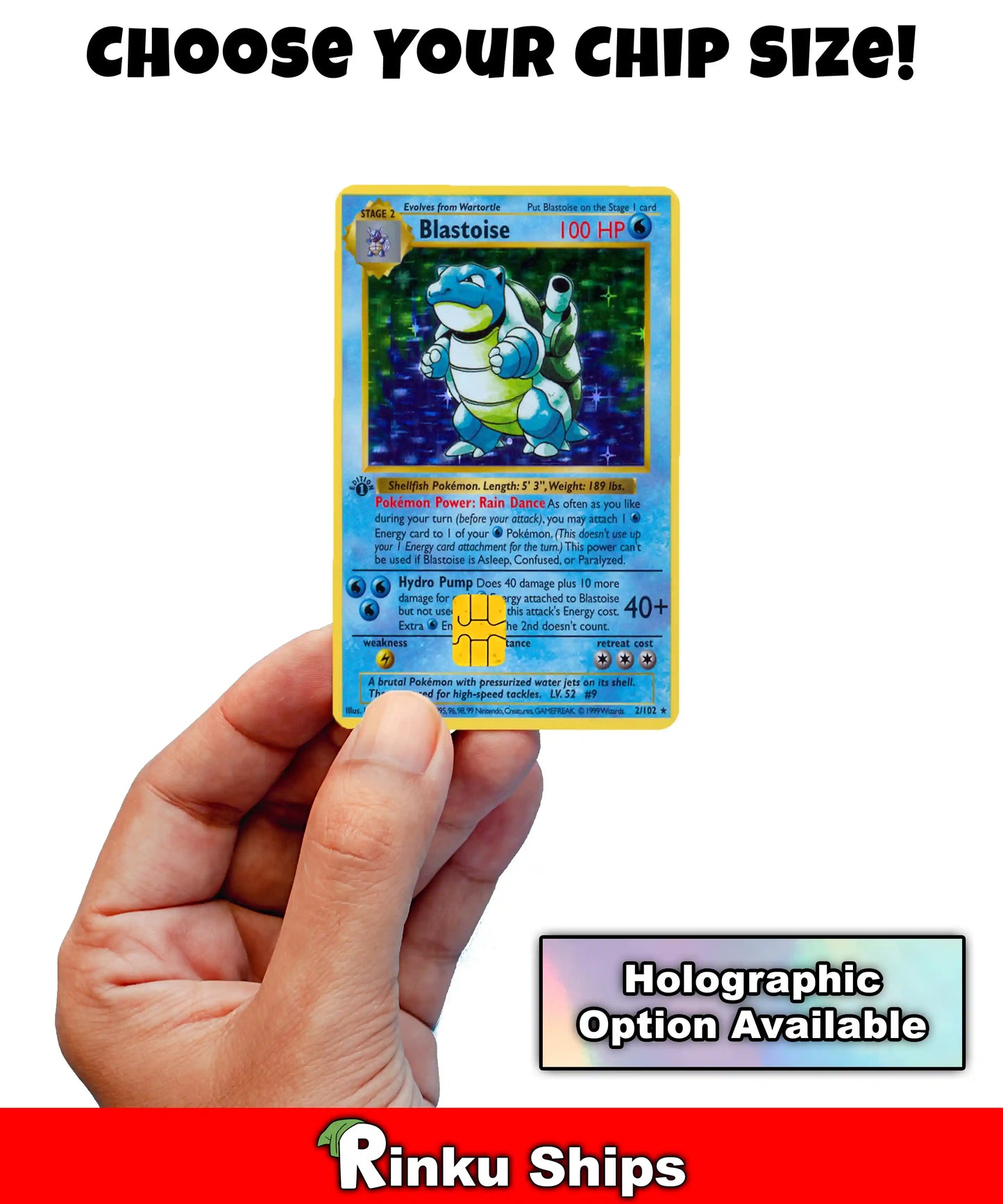 Blastoise Base Set Credit Card Skin