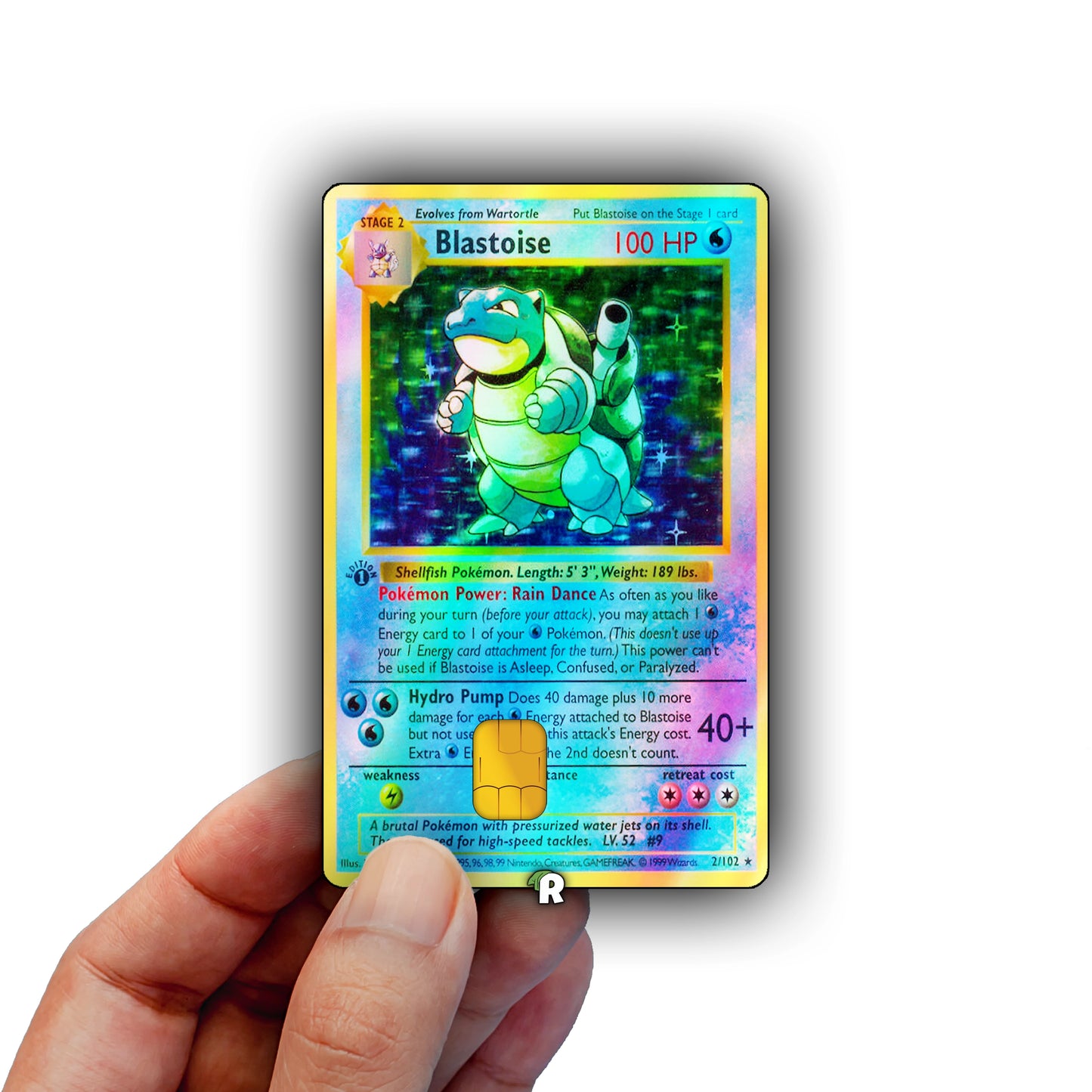 Blastoise Base Set Credit Card Skin
