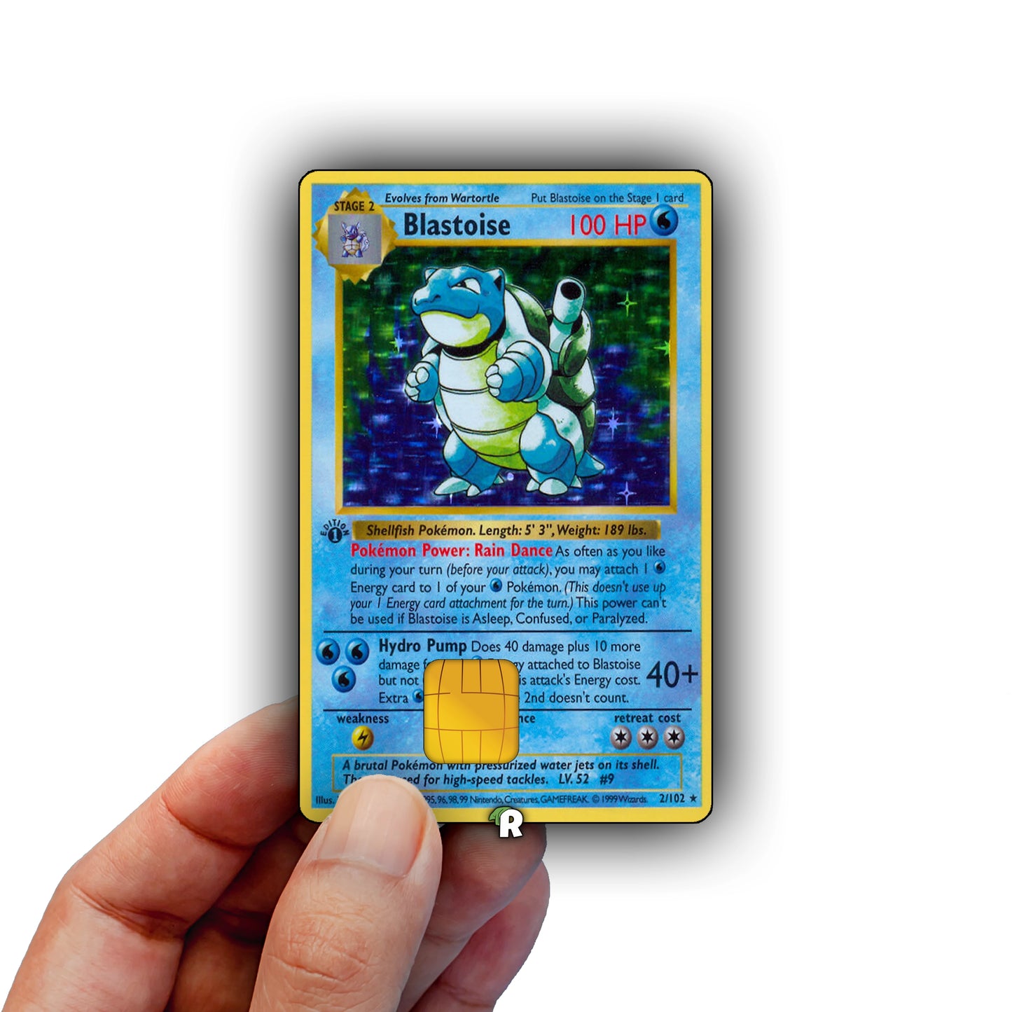 Blastoise Base Set Credit Card Skin