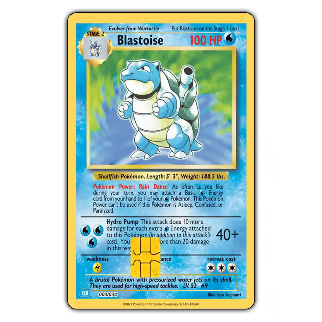 Blastoise Credit Card Skin