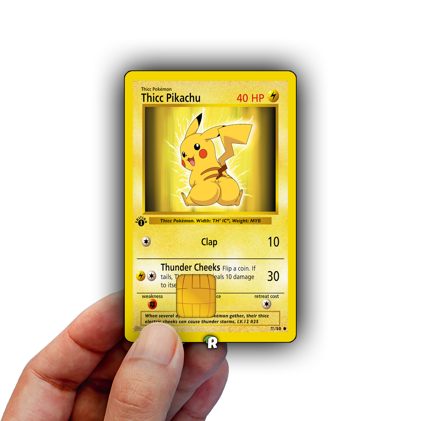 Thicc Pikachu Meme Credit Card Skin