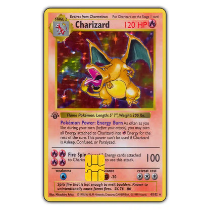 Charizard Base Set Credit Card Skin