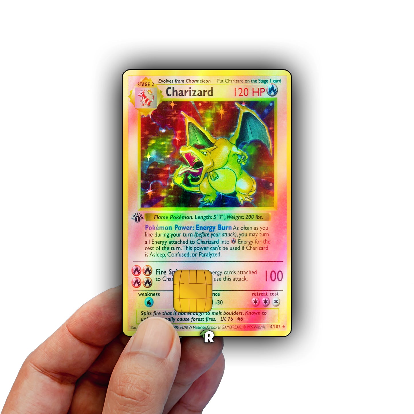 Charizard Base Set Credit Card Skin