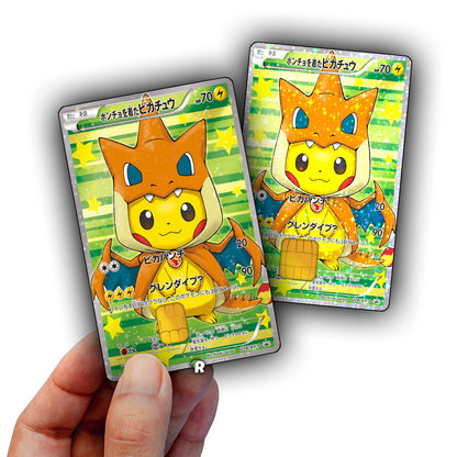 Charizard Y Pikachu Credit Card Skin
