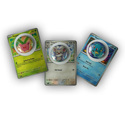 Pokemon Button Pin Mystery Pack - Cute Theme - Handmade from Authentic Cards
