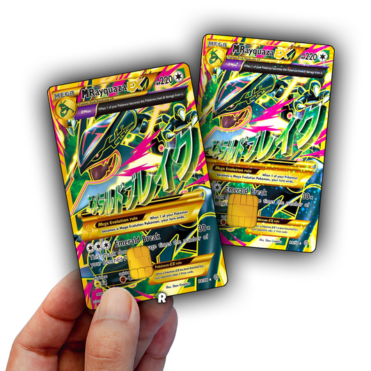 Shiny Mega Rayquaza Text Credit Card Skin