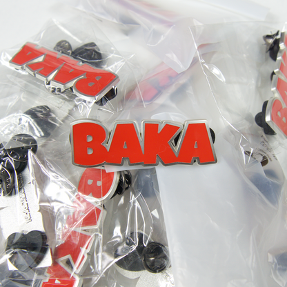 Baka Pin | Enamel Pin or Acrylic Pin | Comes with both Rubber and Metal Backings