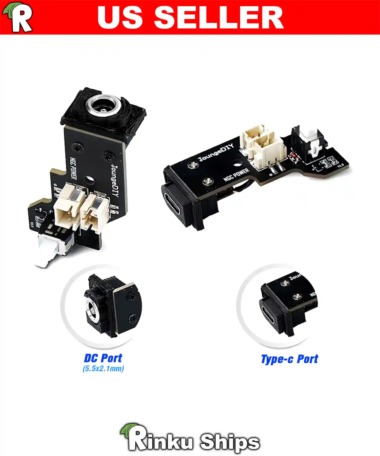 Power Supply Mod for Nintendo GameCube - USB C & DC options