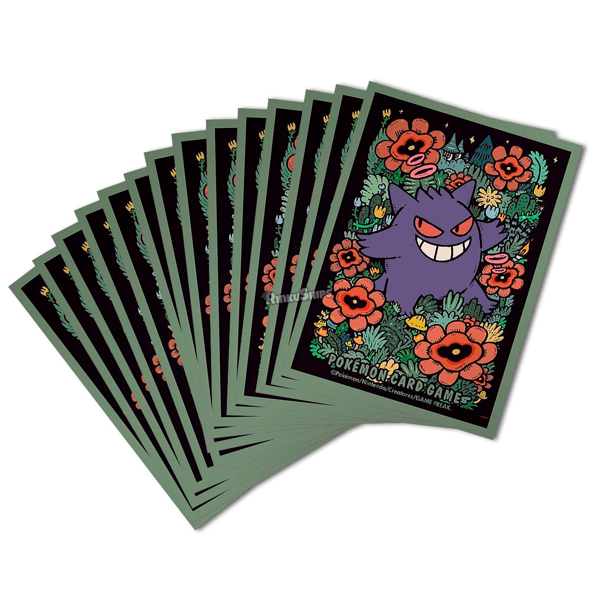 gengar pokemon card sleeves Gengar Flower Official Card Sleeves